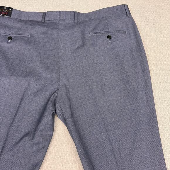 Brooks Brothers 1818 Classic Pants Mens 40x30 Wool Blue Reda 1865 Italian Formal - Picture 4 of 12